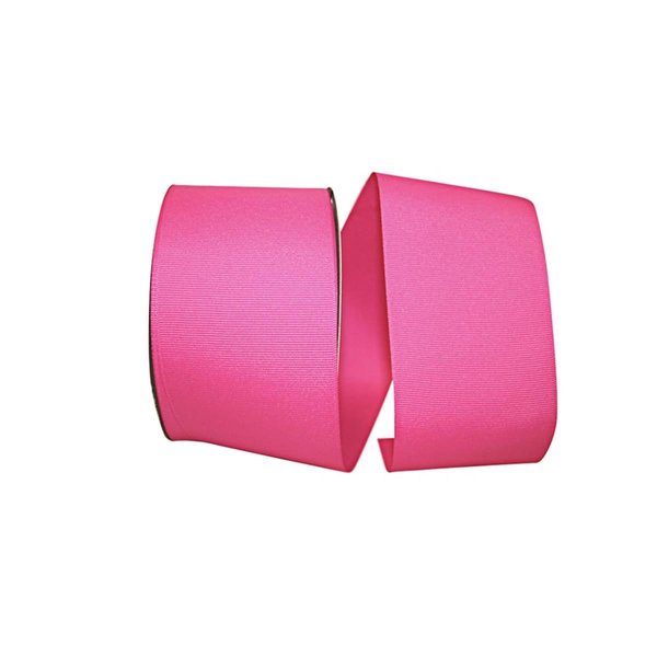 Reliant Ribbon 3 in. 50 Yards Grosgrain Texture Ribbon, Shocking Pink 5200-175-40K